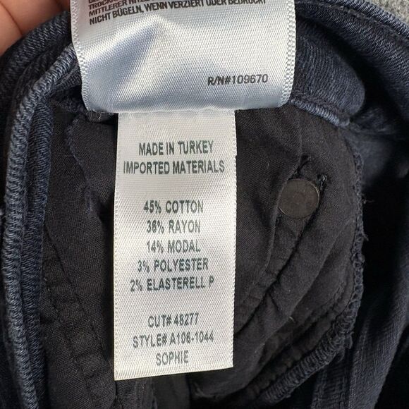 AGOLDE SOPHIE Jeans Womens Size 29 Blue Dark Wash Skinny Raw Hem - Picture 9 of 10